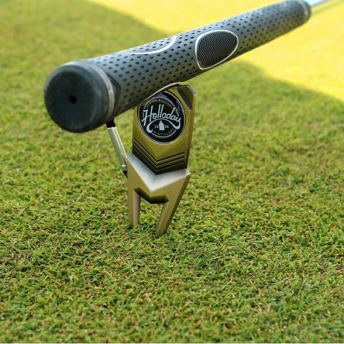 Heavy Duty Carabiner Golf Divot Tool with 2 Removable Golf Ball Markers - G