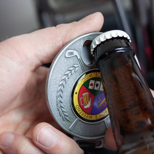 Golf Bag Tag with Bottle Opener