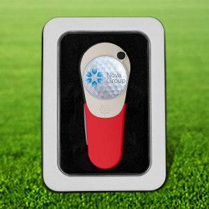 Pitchfix Icon Golf Divot Repair Tool in Window Tin