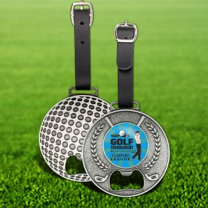Golf Bag Tag with Bottle Opener