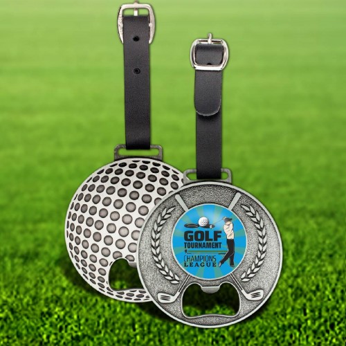 Golf Bag Tag with Bottle Opener