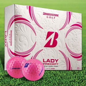 Bridgestone Lady Precept Pink Custom Logo Golf Balls / Dozen