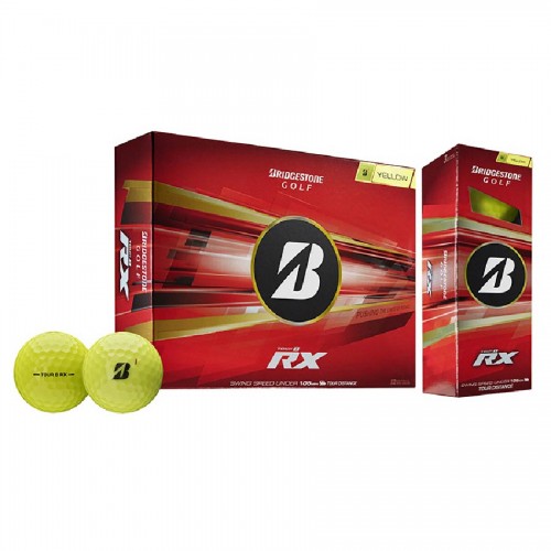 Bridgestone Tour B RX 2026 Yellow Custom Logo Golf Balls / Dozen