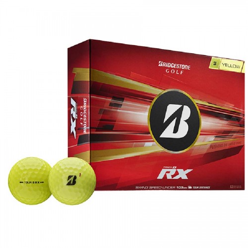 Bridgestone Tour B RX 2026 Yellow Custom Logo Golf Balls / Dozen