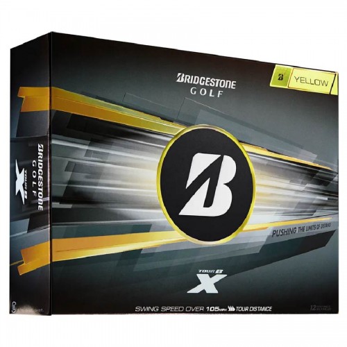 Bridgestone Tour B X 2026 Yellow Custom Logo Golf Balls / Dozen