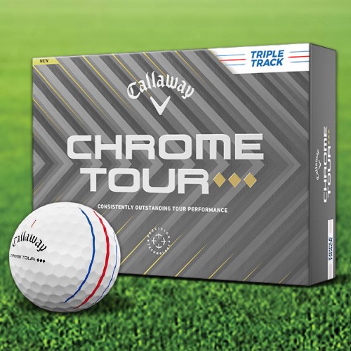 Callaway Chrome Tour Triple Diamond Triple Track Custom Logo Golf Balls / Dozen