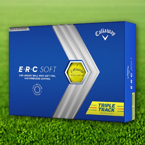 Callaway ERC Soft Triple Track Yellow Custom Logo Golf Balls / Dozen