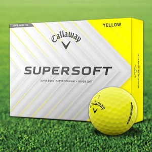 Callaway Supersoft Yellow Custom Logo Golf Balls / Dozen