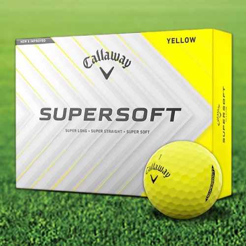 Callaway Supersoft Yellow Custom Logo Golf Balls / Dozen