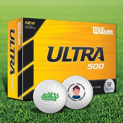 Wilson Ultra 500 Personalized Golf Balls / Dozen Wilson Ultra 500 Personalized Golf Balls / Dozen