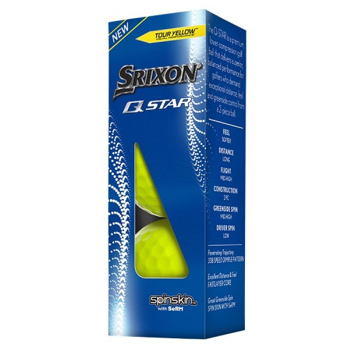 Srixon Q Star 6 Yellow Custom Logo Golf Balls / Dozen 