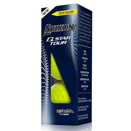 Srixon Q Star Tour 4 Yellow Custom Logo Golf Balls / Dozen