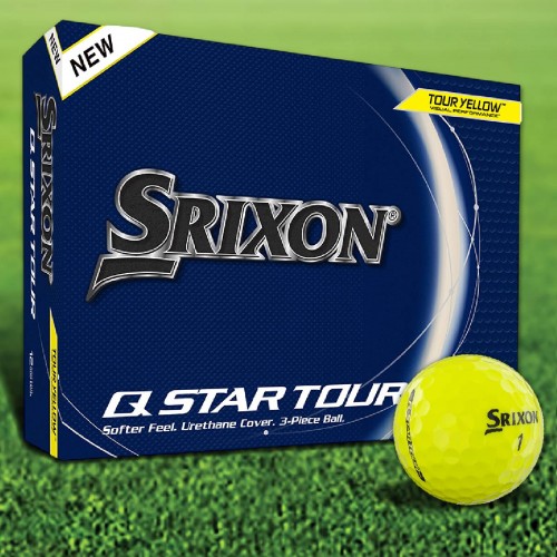 Srixon Q Star Tour 5 Yellow Custom Logo Golf Balls / Dozen