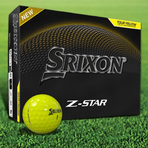 Srixon Z-Star 9 Yellow Custom Logo Golf Balls / Dozen