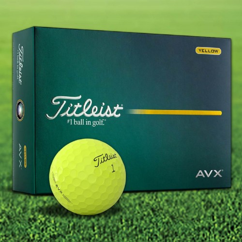 Titleist AVX 2026 Yellow Custom Logo Golf Balls / Dozen