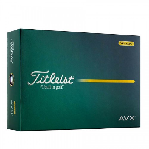 Titleist AVX 2026 Yellow Custom Logo Golf Balls / Dozen
