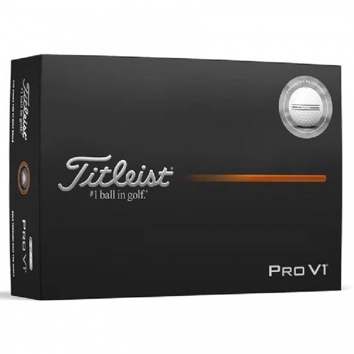 Titleist Pro V1 Enhanced Alignment Custom Logo Golf Balls / Dozen