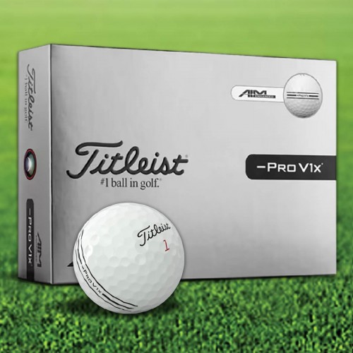 Titleist Pro V1x Left Dash Enhanced Alignment 2026 Custom Logo Golf Balls / Dozen