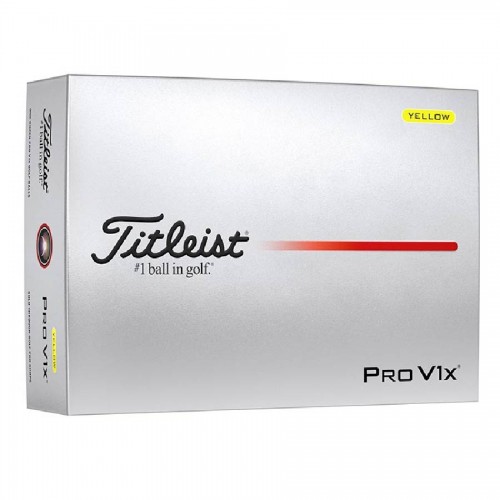Titleist Pro V1x Yellow Custom Logo Golf Balls / Dozen