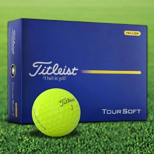 Titleist Tour Soft 2026 Yellow Custom Logo Golf Balls / Dozen
