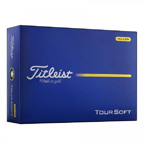 Titleist Tour Soft 2026 Yellow Custom Logo Golf Balls / Dozen
