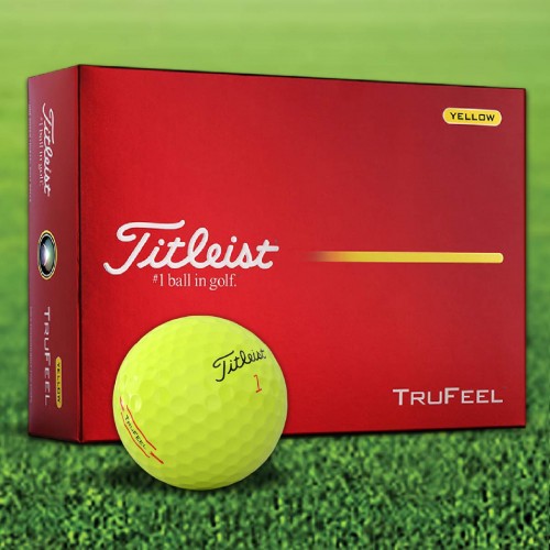 Titleist TruFeel 2026 Yellow Custom Logo Golf Balls / Dozen
