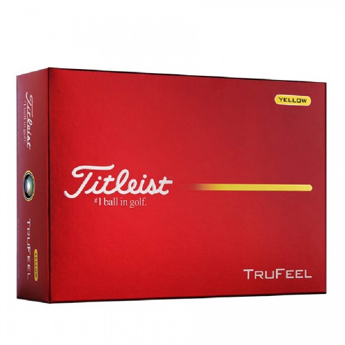 Titleist TruFeel 2026 Yellow Custom Logo Golf Balls / Dozen