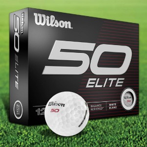 Wilson 50 Elite Custom Logo Golf Balls / Dozen