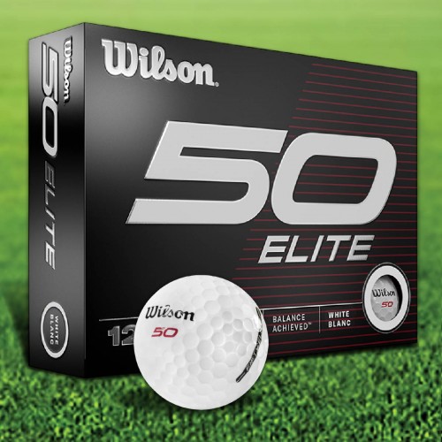 Wilson 50 Elite Custom Logo Golf Balls / Dozen