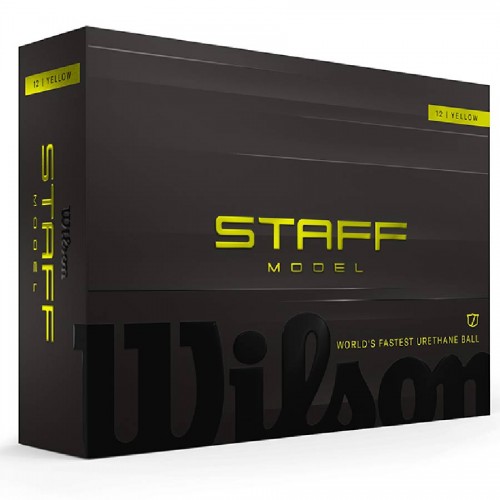 Wilson Staff Model 2026 Yellow Custom Logo Golf Balls / Dozen