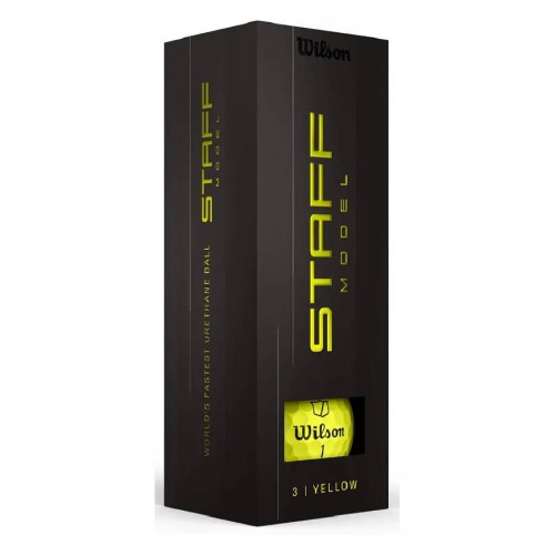 Wilson Staff Model 2026 Yellow Custom Logo Golf Balls / Dozen