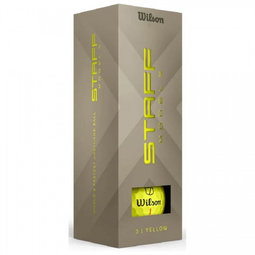 Wilson Staff Model X 2026 Yellow Custom Logo Golf Balls / Dozen