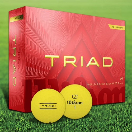 Wilson Triad Yellow Custom Logo Golf Balls / Dozen