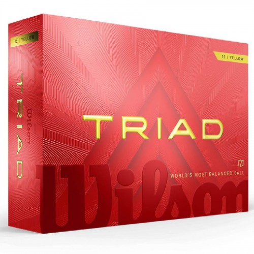 Wilson Triad Yellow Custom Logo Golf Balls / Dozen