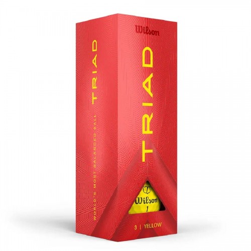 Wilson Triad Yellow Custom Logo Golf Balls / Dozen