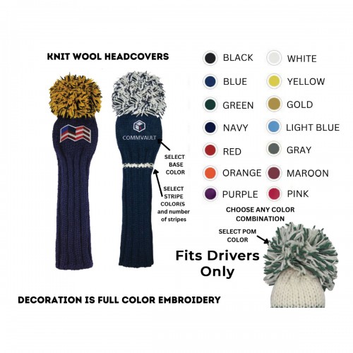 Sunfish Knit Driver Head Cover - Embroidered