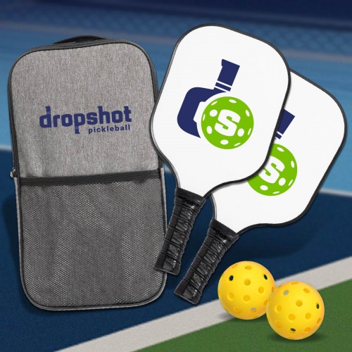 Serve Pro Pickleball Set - Full Color Imprint on Paddles, One Color Imprint on Bag