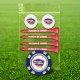 Custom Golf Tee Poly Pack - 421 with Poker Chip with Removable Golf Ball Marker