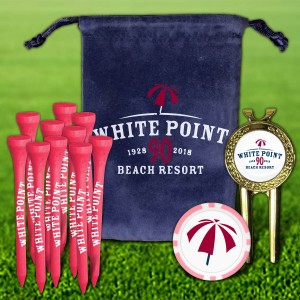 Custom Golf Tee Luxury Gold Chip Velveteen Pouch w/ Pouch Imprint