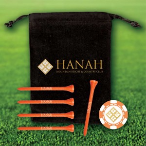 Custom Golf Tee Velveteen Pouch w/ Pouch Imprint - 5PC Custom Golf Tee Velveteen Pouch w/ Pouch Imprint - 5PC