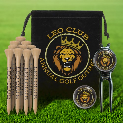 Custom Golf Tee Essex Marker Velveteen Pouch w/ Pouch Imprint