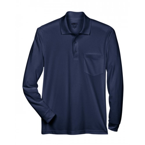 CORE365 Adult Pinnacle Performance Long-Sleeve Piqué Polo with Pocket - Customized