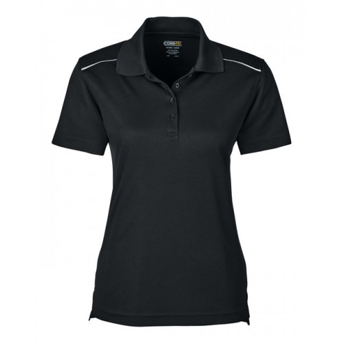 CORE365 Ladies' Radiant Performance Piqué Polo with Reflective Piping - Customized