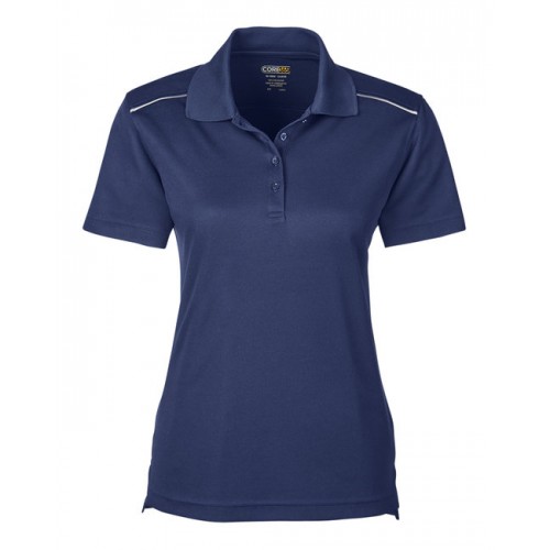 CORE365 Ladies' Radiant Performance Piqué Polo with Reflective Piping - Customized - G