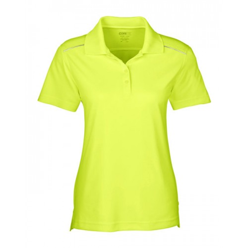 CORE365 Ladies' Radiant Performance Piqué Polo with Reflective Piping - Customized - G