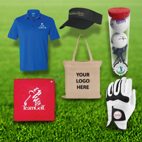 Custom Golf Swag Bag - Golf Balls, Golf Tees, Poker Chip Markers, Tote Bags,  Golf Towels