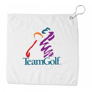 Custom Logo Golf Towel - Full Color Imprint Custom Logo Golf Towel - Full Color Imprint