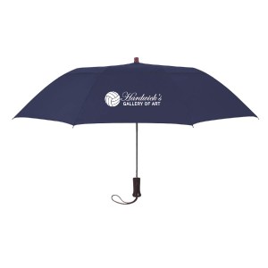 44" Arc Telescopic Folding Wood Handle Umbrella