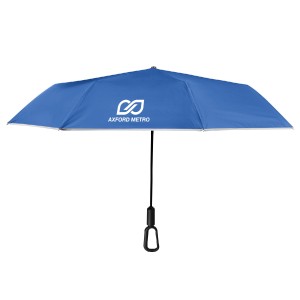 46" Arc Reflective Umbrella with Carabiner Handle 46" Arc Reflective Umbrella with Carabiner Handle