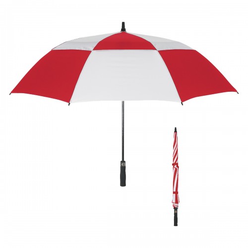 58" Arc Windproof Vented Custom Umbrella - 1 Color Imprint - HP